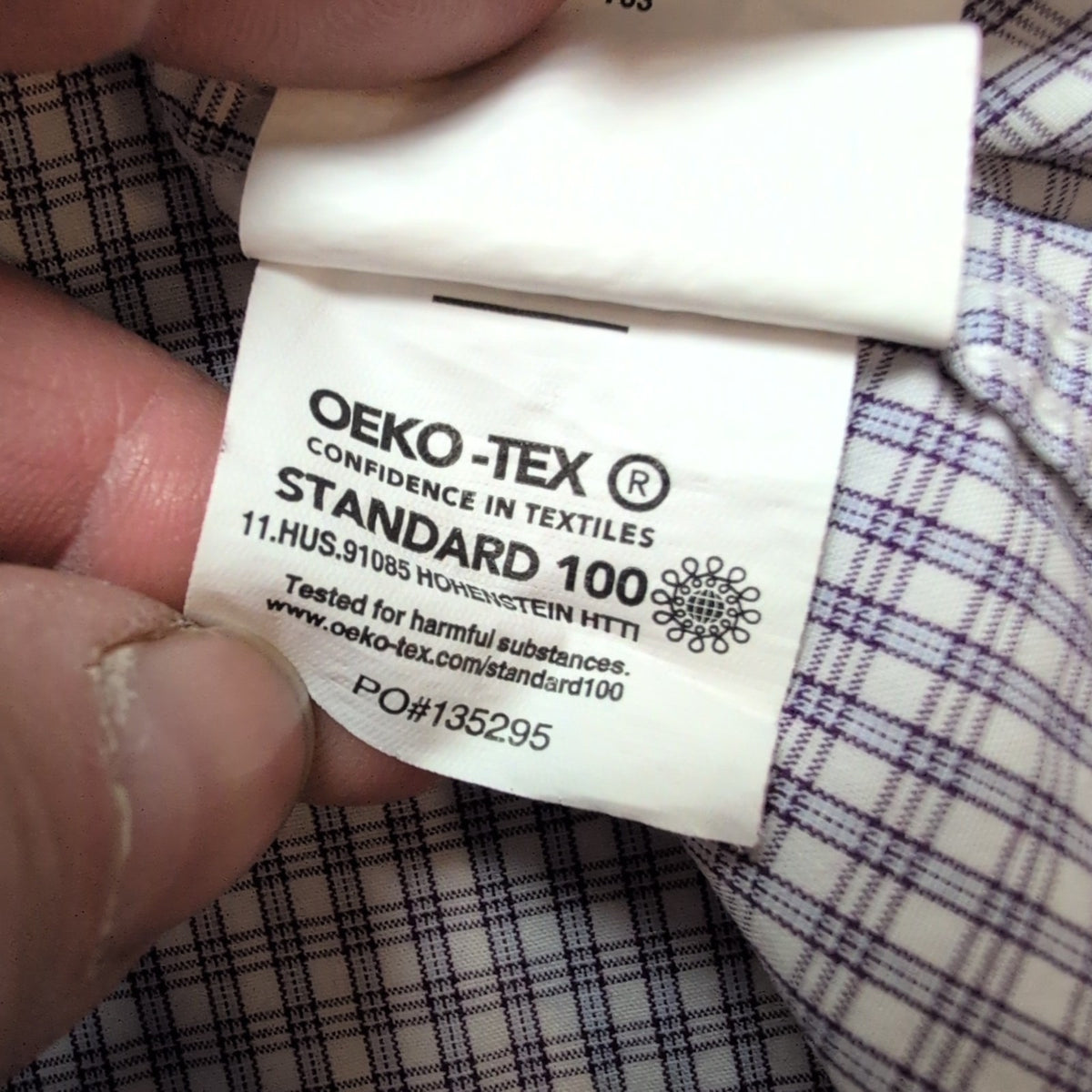 Chemise Tommy Hilfiger XL Violet Carreaux Regular Fit 100% Coton manches longues