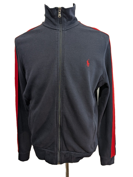 Polo Ralph Lauren Veste Zippée Survêtement Bleu Marine Rouge M Track Jacket