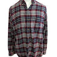 CHAPS Flanelle Bordeaux Marine XL Logo Brodé EE VINTAGE 100% Coton | 319S