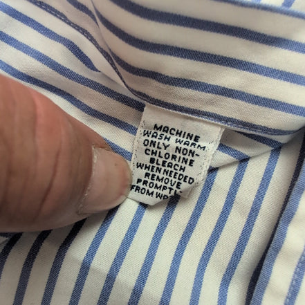 Chemise Ralph Lauren Blake S Bleu Rayures 100s Two Ply Coton Hong Kong