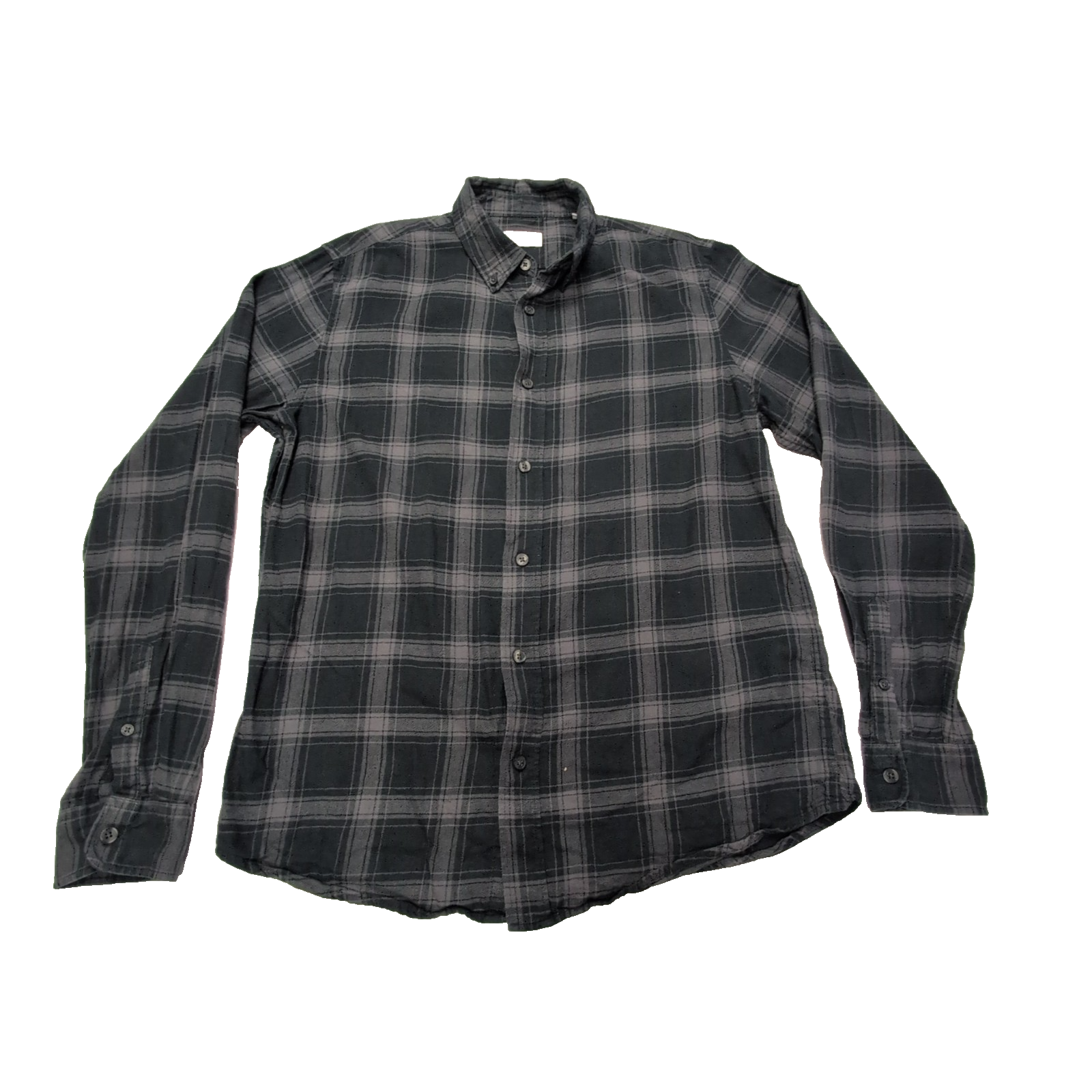Chemise Cotton & Co en flanelle noire à carreaux taille S