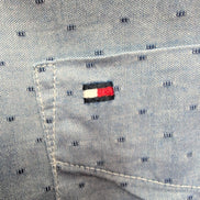 Chemise Tommy Hilfiger Bleue à Motifs Manches Longues 1 Poche - Taille S/M