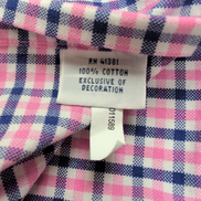 Chemise Ralph Lauren L Rose Carreaux Bleus Oxford Button Down Logo Marron