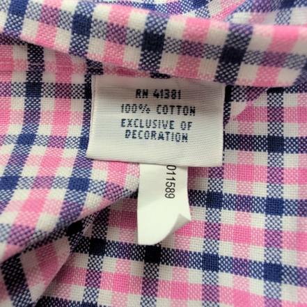 Chemise Ralph Lauren L Rose Carreaux Bleus Oxford Button Down Logo Marron