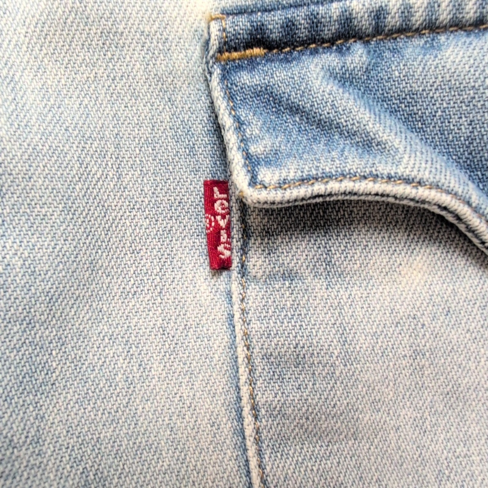 Chemise Westen Levi's Vintage Denim Bleu Clair Boutons Pressions Nacrés T. XXL