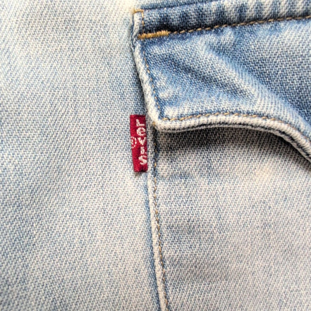 Chemise Westen Levi's Vintage Denim Bleu Clair Boutons Pressions Nacrés T. XXL