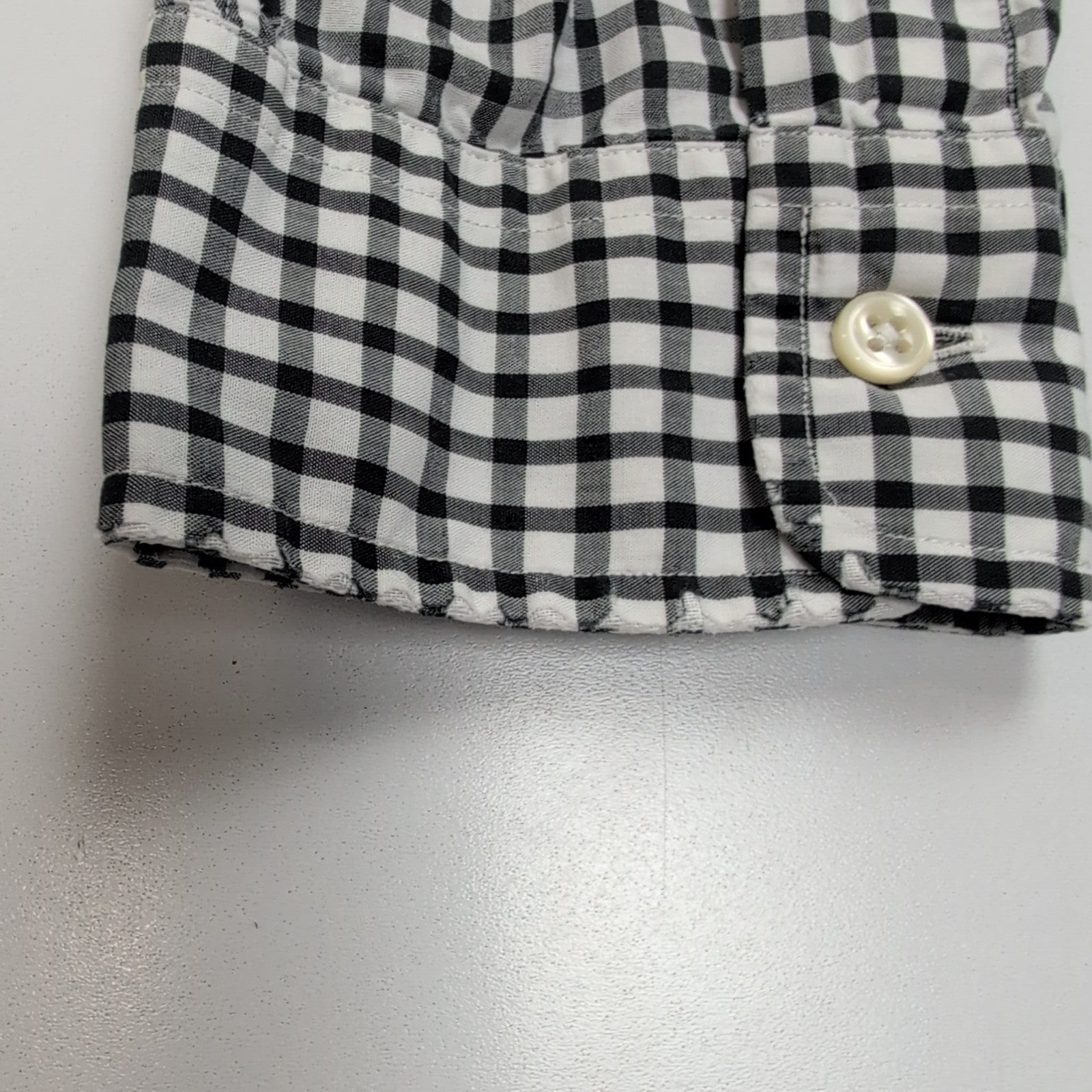 Chemise Polo Ralph Lauren XL Yarmouth Carreaux Noir Blanc Coton Logo Noir