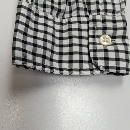 Chemise Polo Ralph Lauren XL Yarmouth Carreaux Noir Blanc Coton Logo Noir