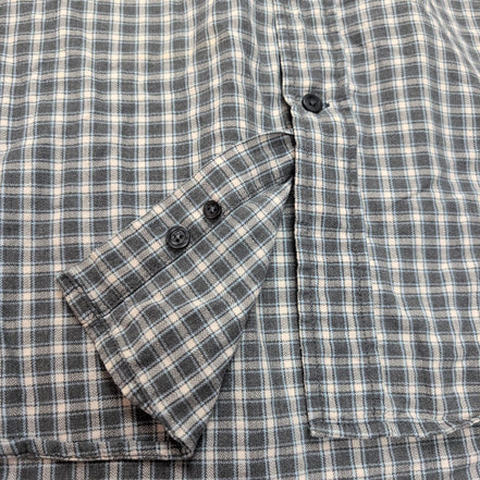 Chemise Dockers XL Kaki Carreaux MC 100% Coton Poche manches courtes