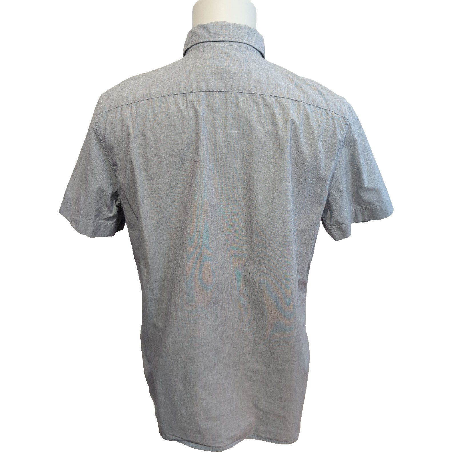 Chemise LACOSTE Homme M Grise Coupe Slim Fit Manches Courtes Poche