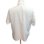 Chemise Hawaïenne Red Horse M Blanc Cassé 2 Poches Panama Brodée Vintage