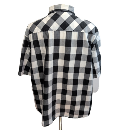 Chemise Dickies 2XL Noir Gris Carreaux Workwear Manches Courtes