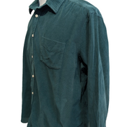 UNTUCKit XL Chemise Velours Côtelé Vert Forêt Coton Coupe Décontractée