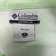 Chemise Columbia PFG verte uni manches courtes taille XXL #120e