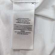 Chemise Ralph Lauren XS Blanche Logo Bleu Marine Manches Longues