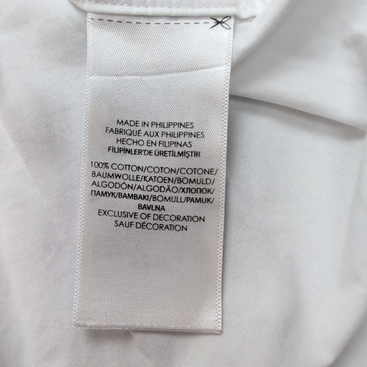 Chemise Ralph Lauren XS Blanche Logo Bleu Marine Manches Longues
