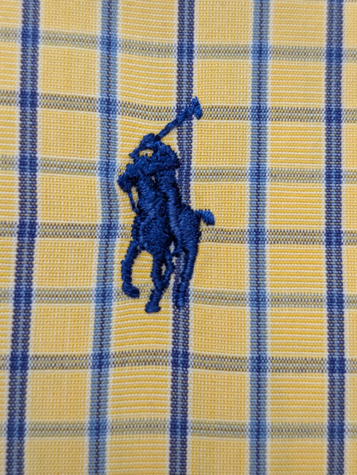 Chemise Polo Ralph Lauren Shirt Blake XL XXL Carreaux Jaune Bleu Button Down