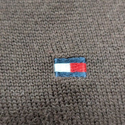 Pull Tommy Hilfiger Col V Marron Chocolat - Taille XXL (Étiquette XLTG)