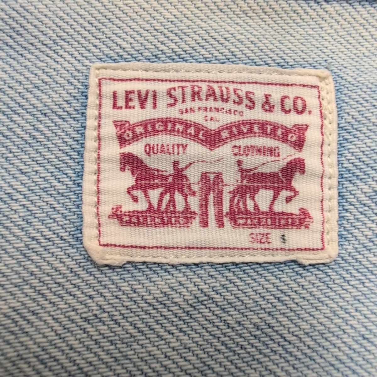 Chemise Levi's Made in Sri Lanka Femme S Western Jean Bleu Vintage