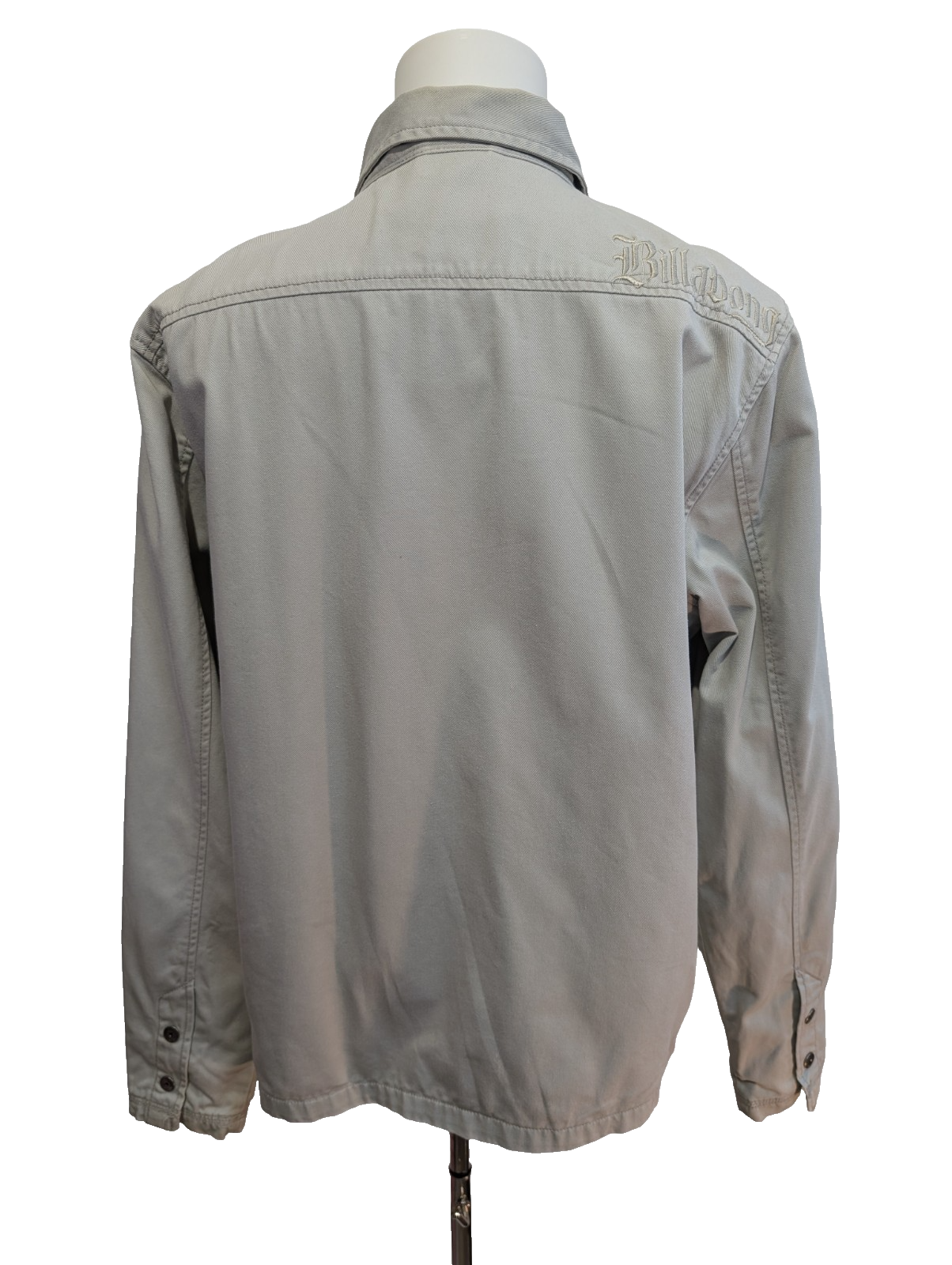 Blouson Billabong Homme L Crème Veste Harrington Coton Vintage Logo Brodé Dos