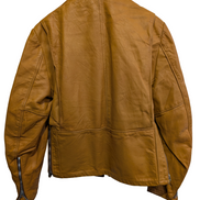 Veste Lesco Leathers café racer cuir épais marron clair taille 40 (M) #3c