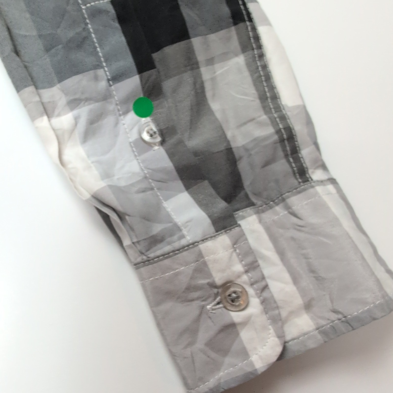 Chemise Ecko Unltd XL carreaux gris noir blanc poche manches longues