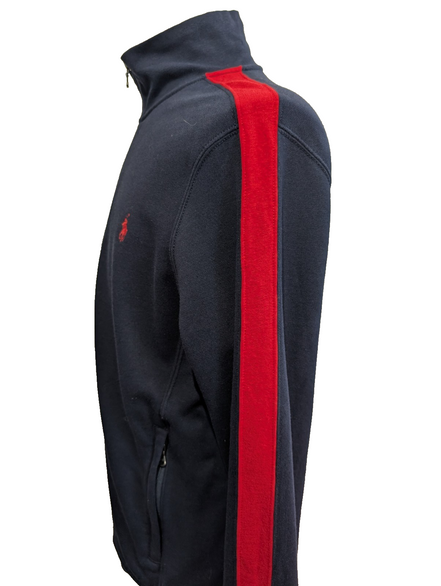 Polo Ralph Lauren Veste Zippée Survêtement Bleu Marine Rouge M Track Jacket