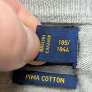 Pull POLO RALPH LAUREN Homme XL Gris Foncé Col V Logo Ton sur Ton Excellent État