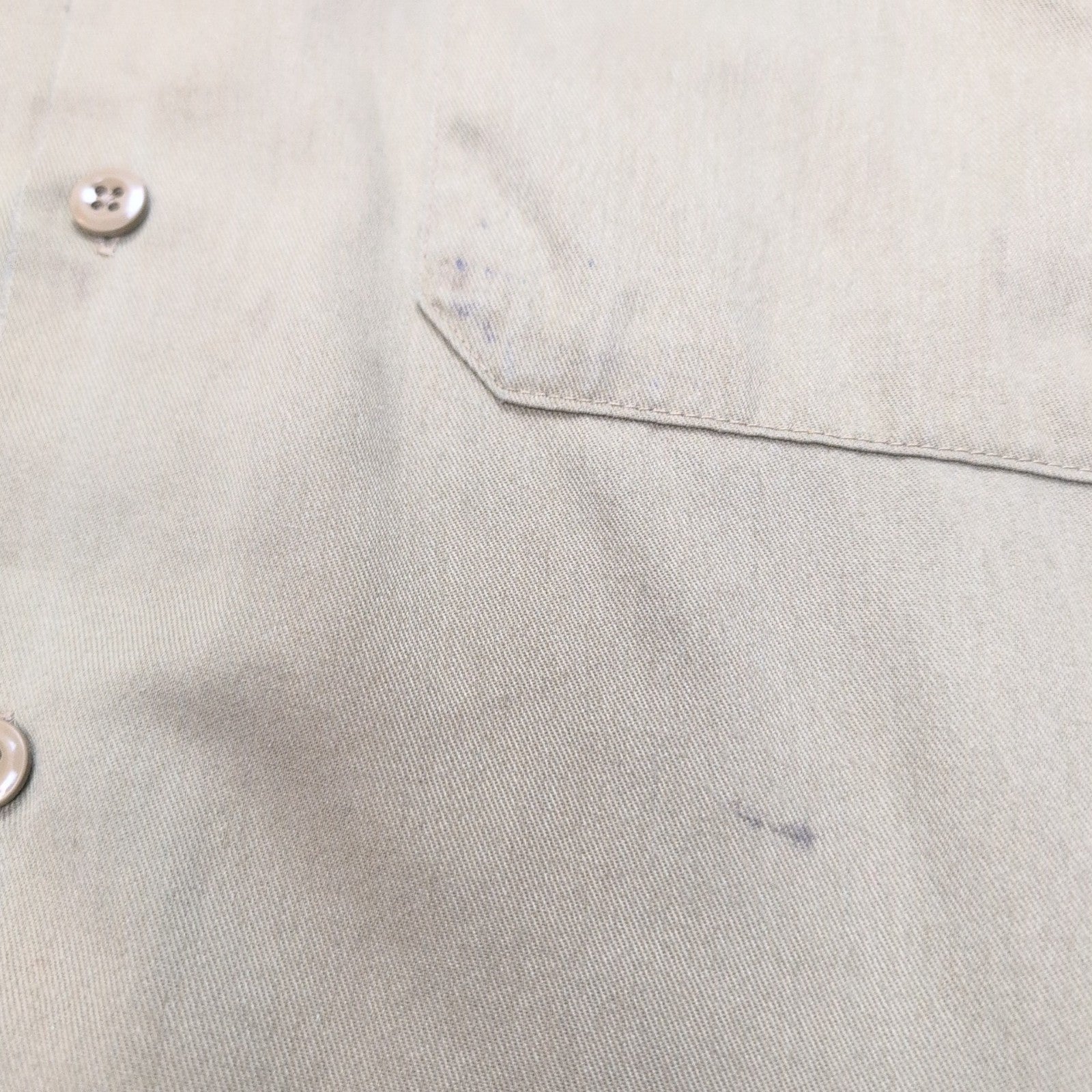 Chemise Dickies Beige M Workwear Vintage Poche Stylo