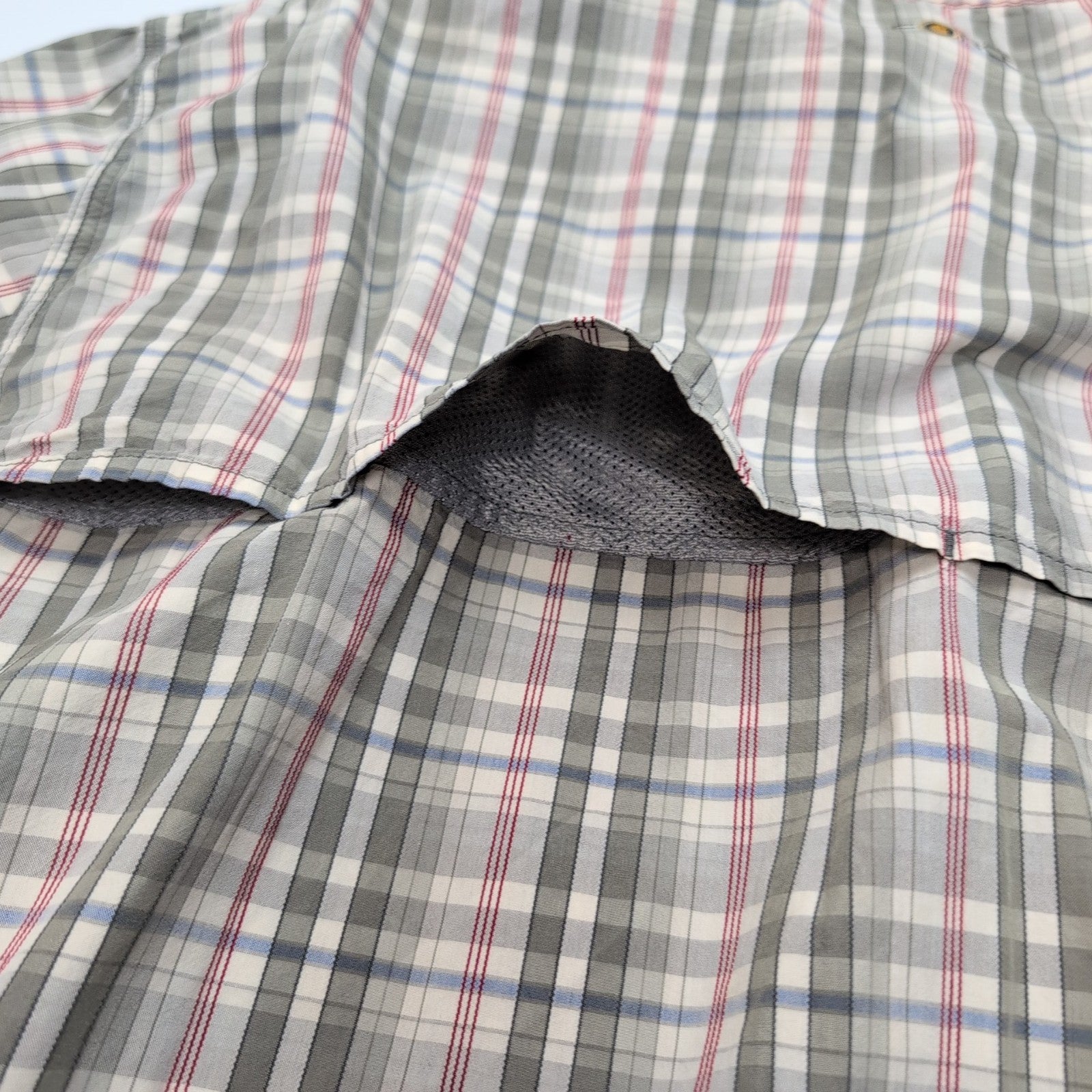Chemise Carhartt Force XL Kaki Rouge Carreaux Manches courtes 2 Poches