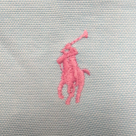 Chemise Ralph Lauren Taille XXL Classic Fit Bleu Ciel Oxford Logo Rose Hong Kong