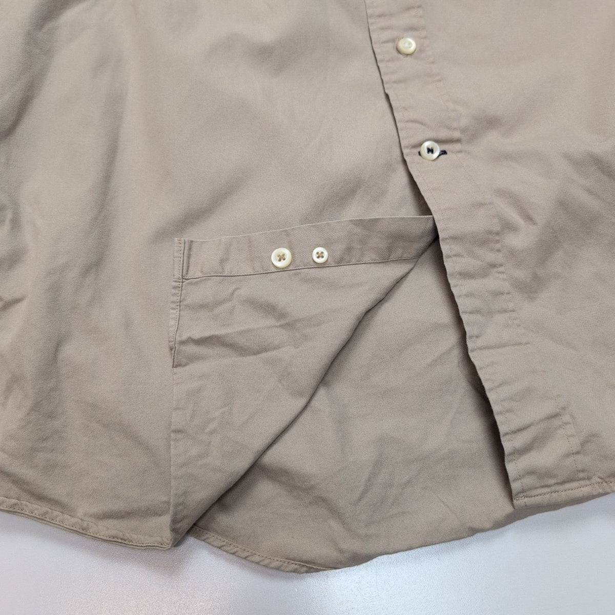 Chemise Nautica XL Voyage Marron 100% Coton Une Poche Logo Brodé