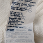Pull Tommy Hilfiger Blanc Double Col Rose Coton Taille XL (XLTG) Homme/Femme