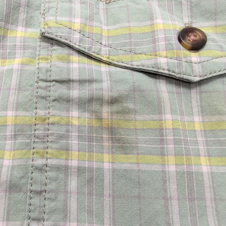 Chemise Carhartt Relaxed Fit L Vert Carreaux Manches Courtes Poches