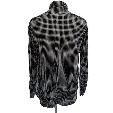 Chemise Ralph Lauren L Noire Carreaux Blancs Classic Fit Button Down Coton