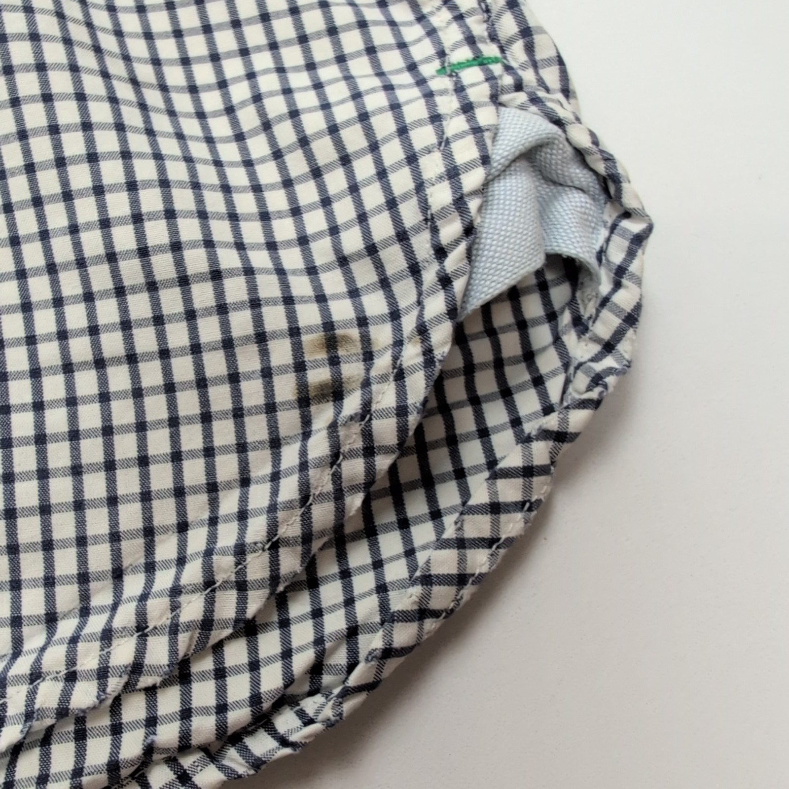 Chemise Tommy Hilfiger à Carreaux Bleu Foncé et Blanc 1 Poche - Taille L