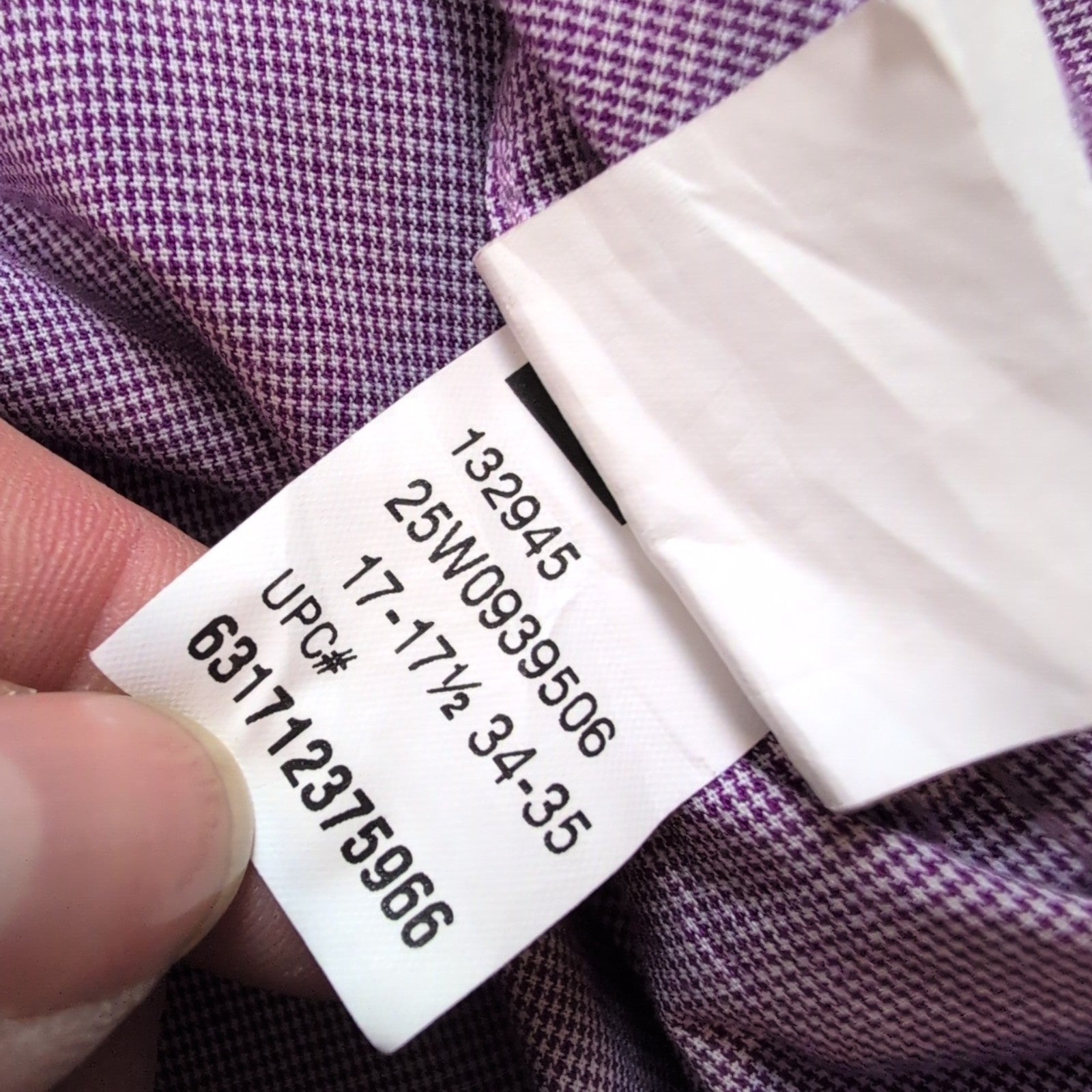 Chemise Chaps bordeaux micro carreaux manches longues 1 poche XL