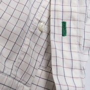 Chemise Tommy Hilfiger Homme Taille M Blanche petits Carreaux Col Pression