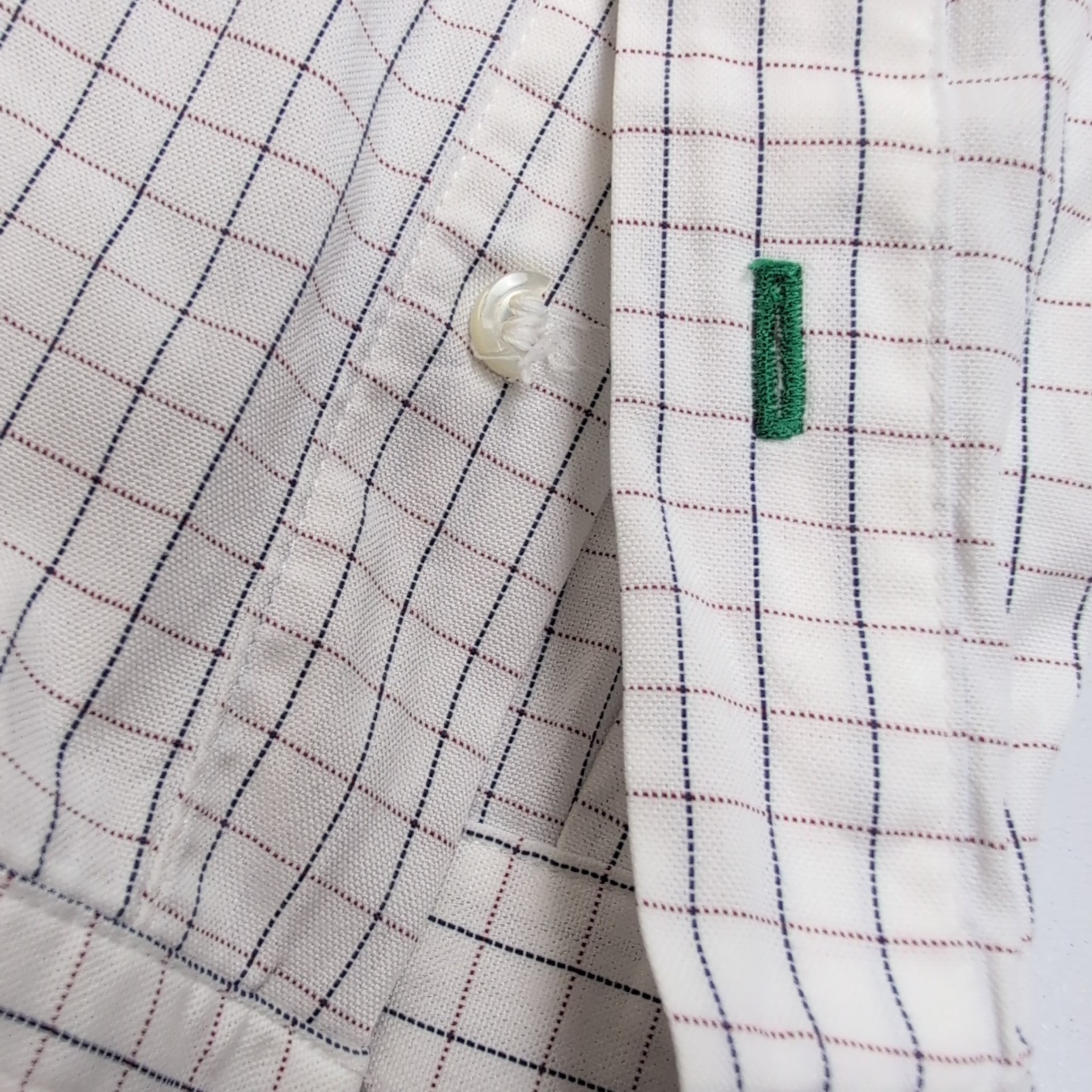 Chemise Tommy Hilfiger Homme Taille M Blanche petits Carreaux Col Pression