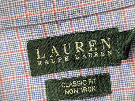 Chemise Lauren Ralph Lauren sans logo bleu à carreaux taille L #22ch