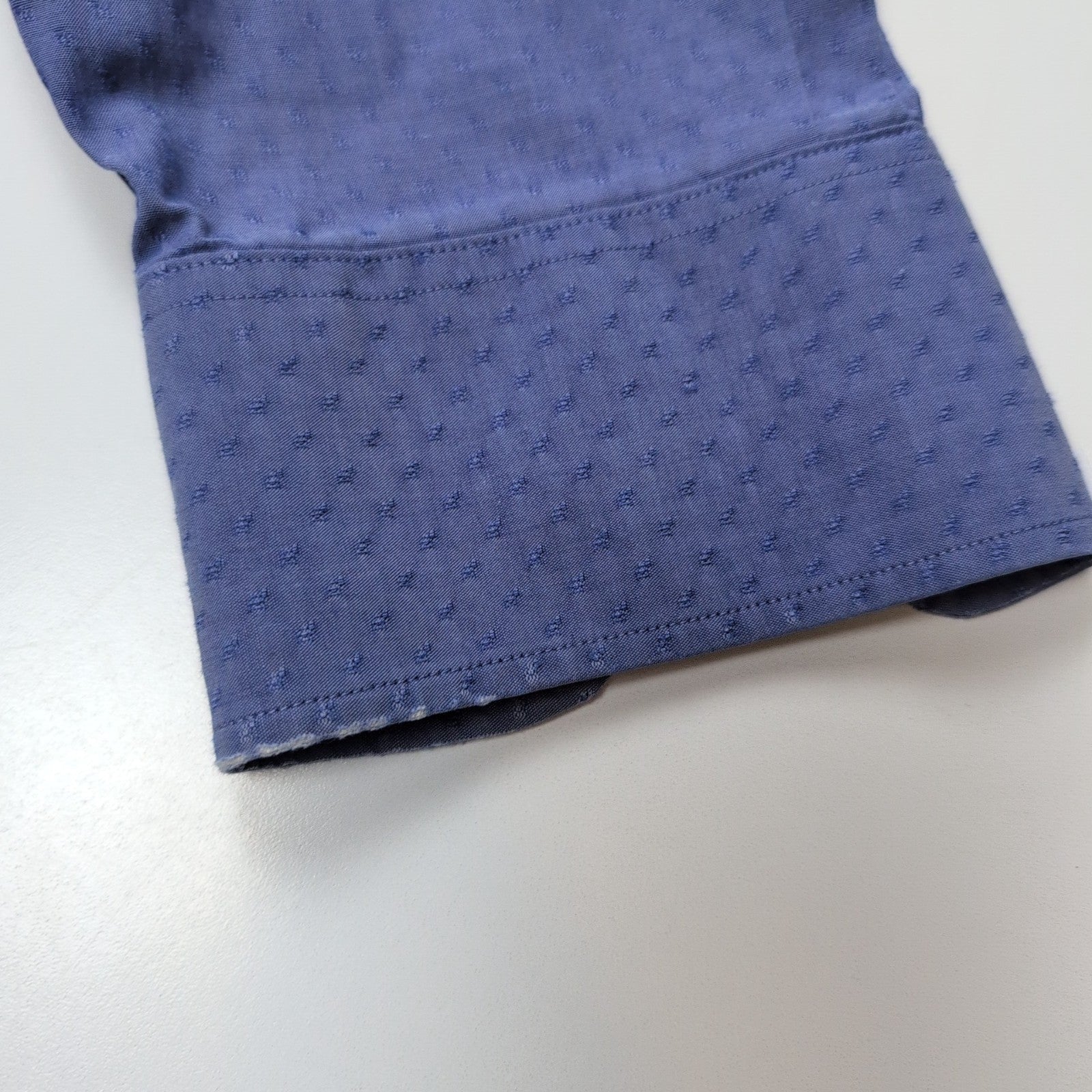 Chemise Tommy Hilfiger Homme Taille M/L Bleue Stretch Coton Micro Motif