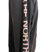 The North Face Sweat à Capuche Gris Anthracite Logos Rose Pâle - Taille M Homme
