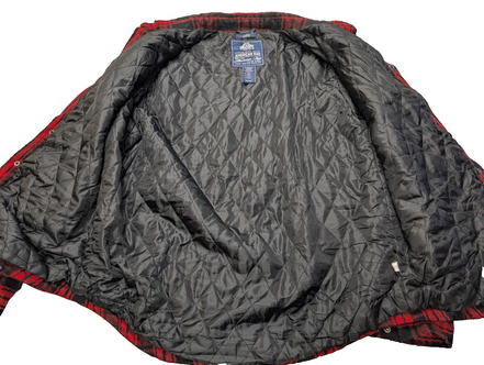 Surchemise Veste Flanelle Matelassée ROUGE AMERICAN RAG Coudières Taille L |265S