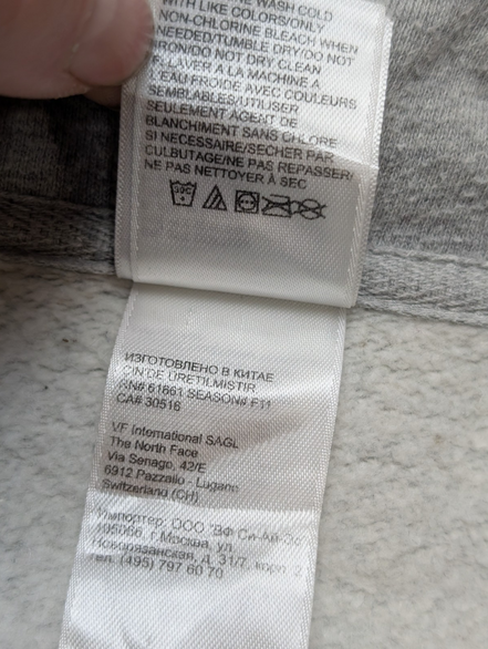 Veste à Capuche The North Face Rare Fermeture Diagonale Grise - Taille XL