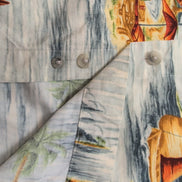 Chemise Hawaïenne Campia Moda Verte Voiliers Palmiers Coton Taille M