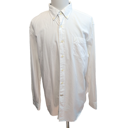 Chemise Nautica XL Blanche 100% Coton Logo Blanc manches longues