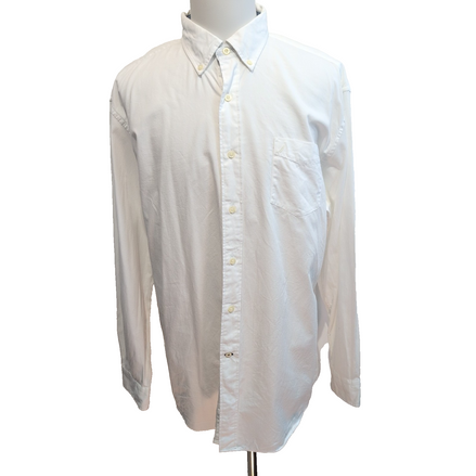 Chemise Nautica XL Blanche 100% Coton Logo Blanc manches longues