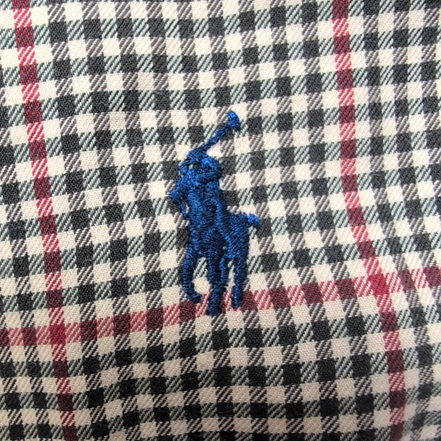Chemise Ralph Lauren Blake L/XL Camel Noir Rouge Flanelle Button Down Shirt