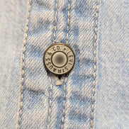 Chemise Levi's XL Jean Bleu 100% Coton 2 Poches Boutons Métal Logo
