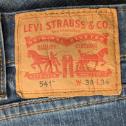Jean Levi's 541 Homme Vintage Bleu Foncé W38 L34 Denim Stretch Pantalon Chic